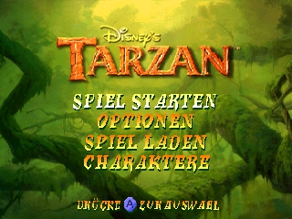 Tarzan title screen for Nintendo 64